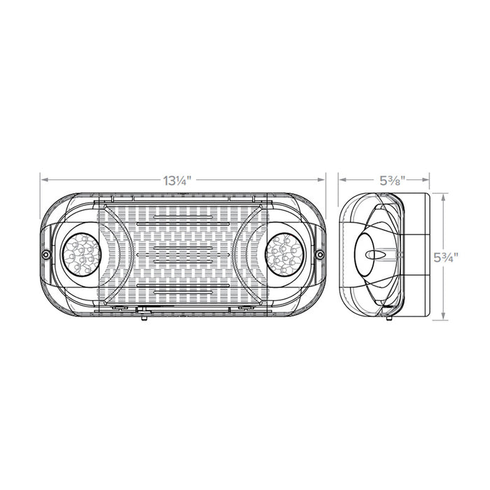 Lumination LUMELOD Series LED Wet Location Emergency Light, Dual LED Lamps, 120/277 Input, 3.6VDC Output
