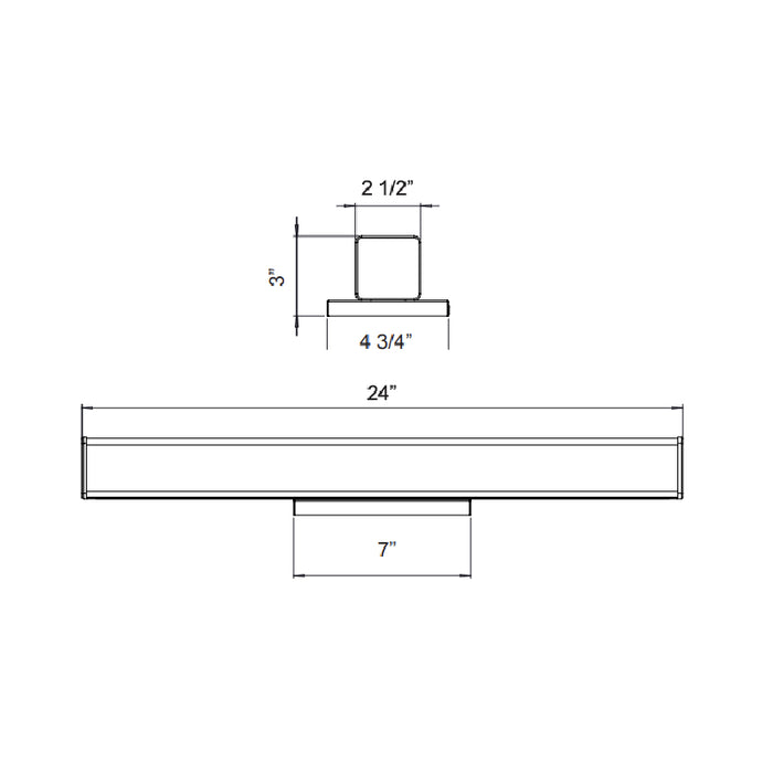 Westgate LVF-24 24" LED Vanity Light