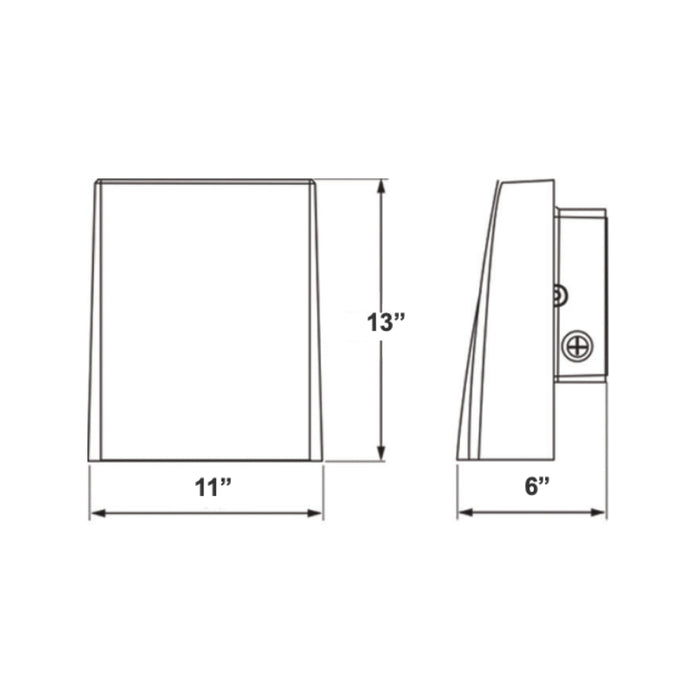Westgate LWAX-LG 50W/80W/120W LED Adjustable Wall Pack, 4CCT Selectable