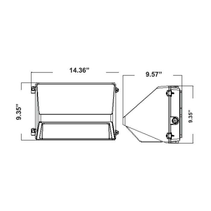 Westgate LWPMAX 100W/120W/150W LED Max-Feature Cut-Off Wall Pack, Power & 3CCT Selectable