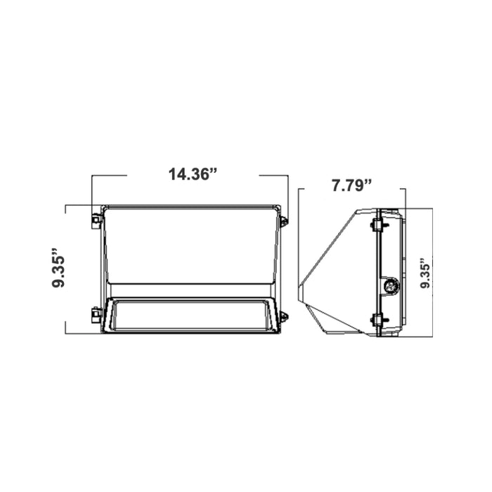 Westgate LWPMAX 80W/100W/120W LED Max-Feature Cut-Off Wall Pack, Power & 3CCT Selectable