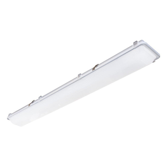 Columbia LXEM4 4-ft LED Vaportite, High Lumens, 4000K, Ribbed Frosted Acrylic, 0-10V Dimming, 120–277V