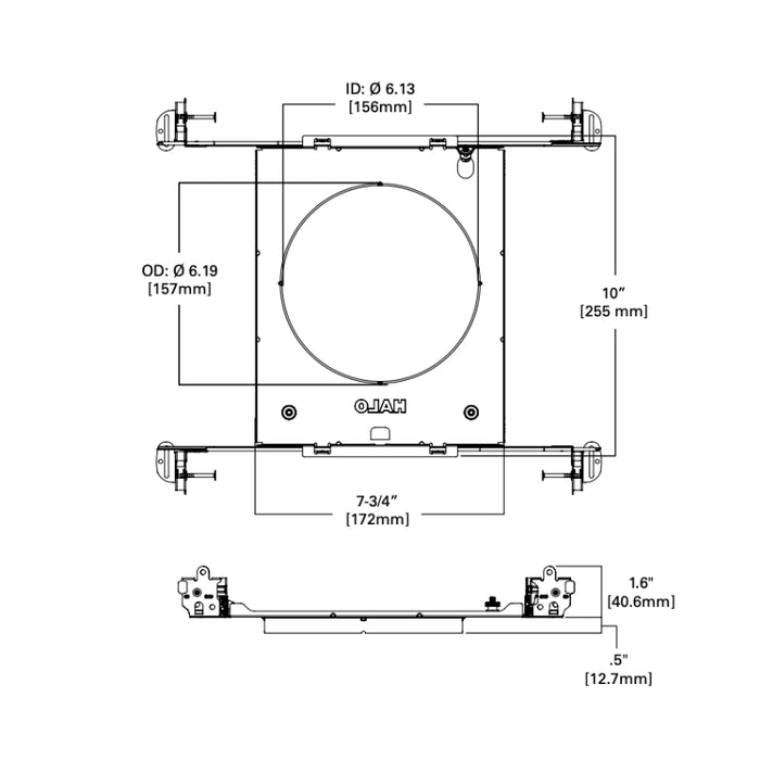 Halo MF6RC 6" Round Mounting Frame with Drywall Collar