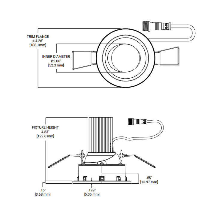 Halo ML3ALSFS1ER ML Flex Series 3" Round Smooth Canless LED Adjustable Downlight, 5CCT & 3 Lumen Selectable