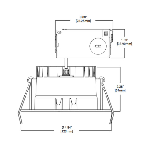 Halo ML4DM06FLD2W1E 4" LED Canless Downlight, 120V, 600lm, Selectable Dim to Warm