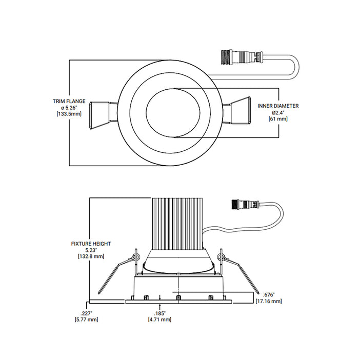 Halo ML4ALSD2W1ER ML Flex Series 4" Round Smooth Canless LED Adjustable Downlight, Field-SeleCCTable Dim-to-Warm