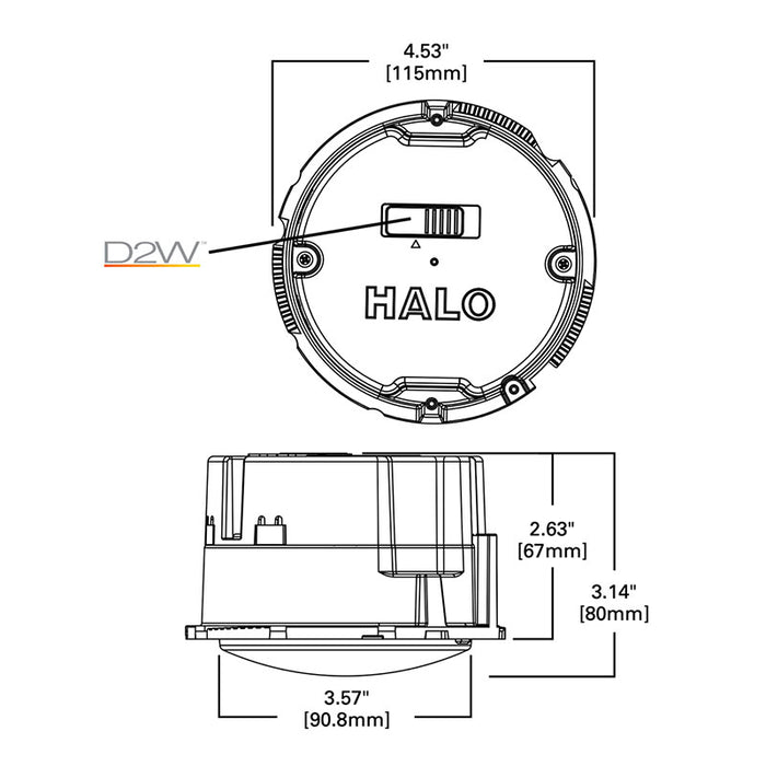 Halo ML5609VWFLD2W1E 5"/6" LED Module, 650 Lumen, Selectable Dim to Warm