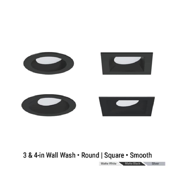 Halo ML3 3" Round Smooth Canless LED Wall Wash, 5CCT Selectable