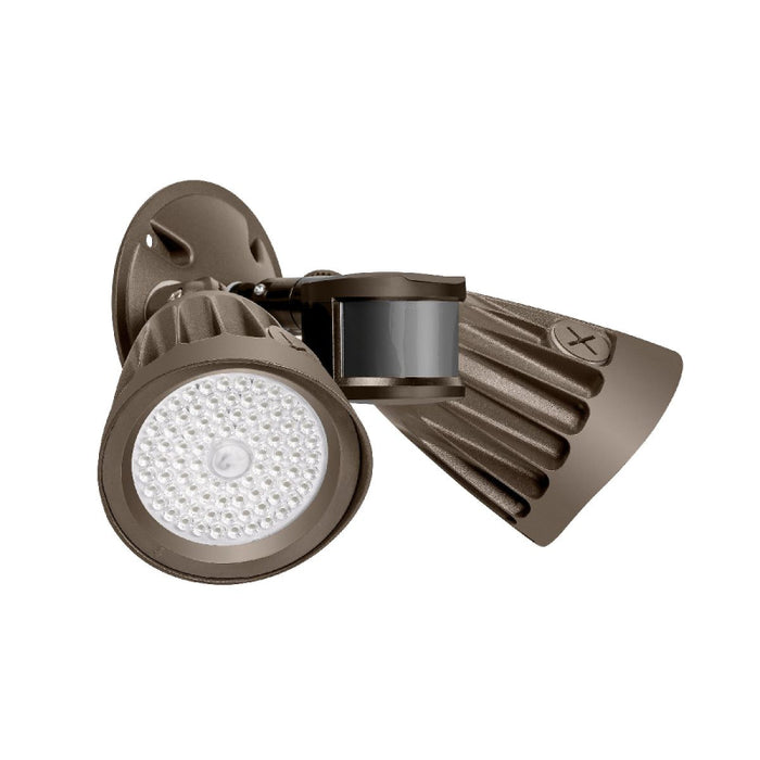 EXO ML Marshal 26W/40W/50W LED Twin-Head Flood Light with Motion Sensor, 3CCT Switchable, 120-277V