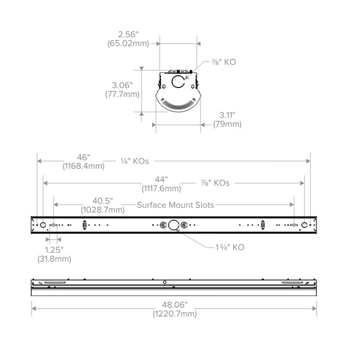 Columbia MPS4-ML-CW-EDU 4-ft 40W LED Curve Lens Strip Light