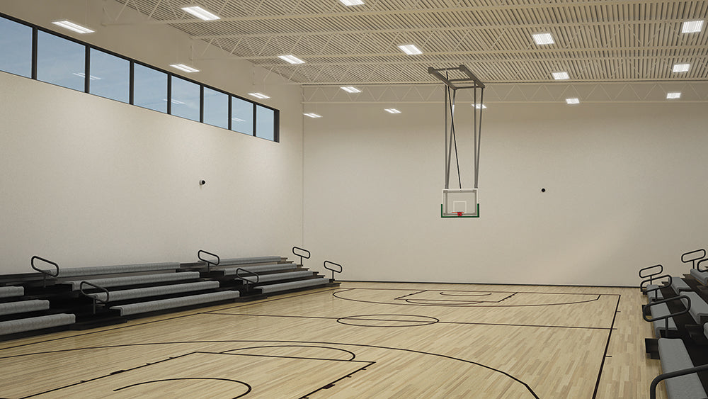 Metalux HBLED-LD5-24SE-W-UNV-L850-CD2-U 20" x 48" LED High Bay Efficiency Luminaire, 24000 Lumens, Wide Distribution, 120-277V, 5000K, 0-10V Dimming