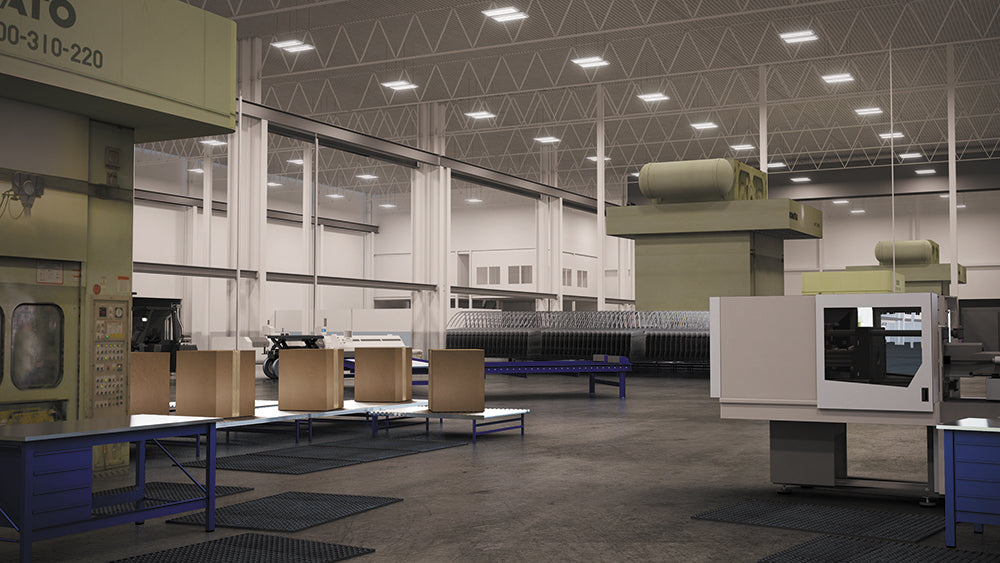 Metalux HBLED-LD5-24SE-W-UNV-L850-CD2-U 20" x 48" LED High Bay Efficiency Luminaire, 24000 Lumens, Wide Distribution, 120-277V, 5000K, 0-10V Dimming