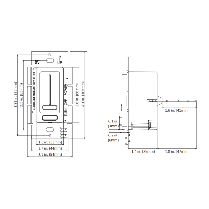 Nora NATL-SWEX60/24A NEXUS 24V 60W Dimmer+Driver Switch