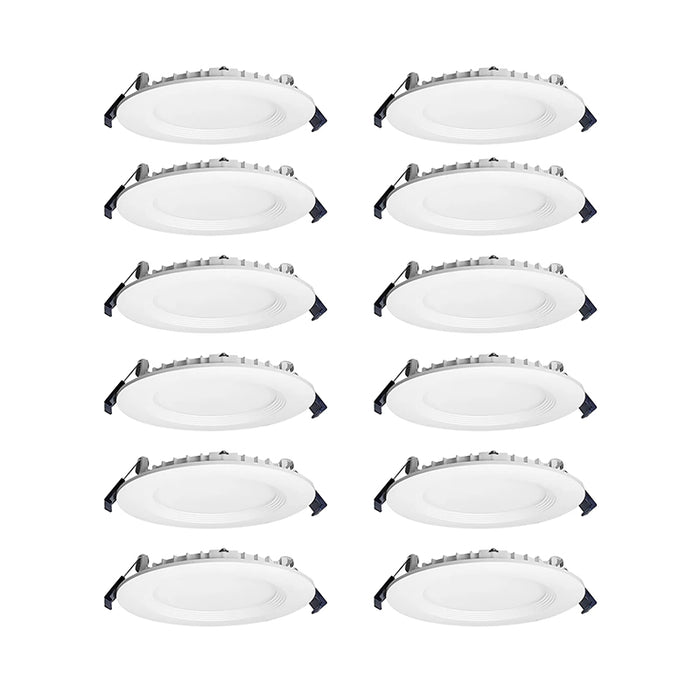 Nora NCSC-R4W2TW 4" Contractor Series Can-less LED Wafer Downlight with Regressed Baffle, 5 CCT Selectable (12-Pack)
