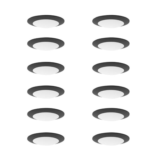 Nora NCSD-R630 6" Contractor Series LED Flush Mount Disk Light, 3000K, 12-Pack - Black