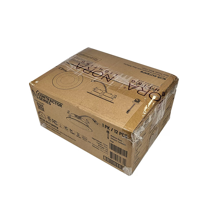 Nora NCSR-R41TW 4" Contractor Series LED Retrofit Reflector, 5 CCT Selectable (12-Pack)