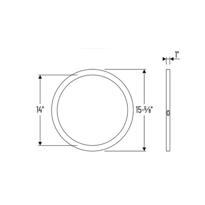 Nora NELOCAC-16R 16" ELO 20W LED Surface Mount