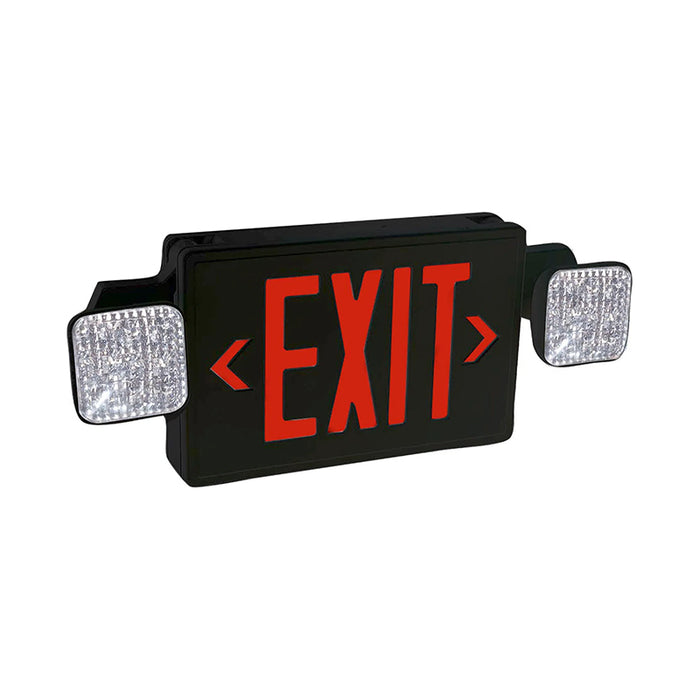 Nora NEX-711 LED Exit & Emergency Combo with Remote Capability Self Diagnostic - Red Letters