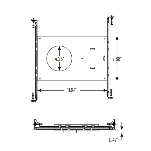 Nora NFC-R430 New Construction Frame-In with Collar for 4" Canless Downlights