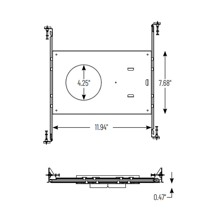 Nora NFC-R430 New Construction Frame-In with Collar for 4" Canless Downlights