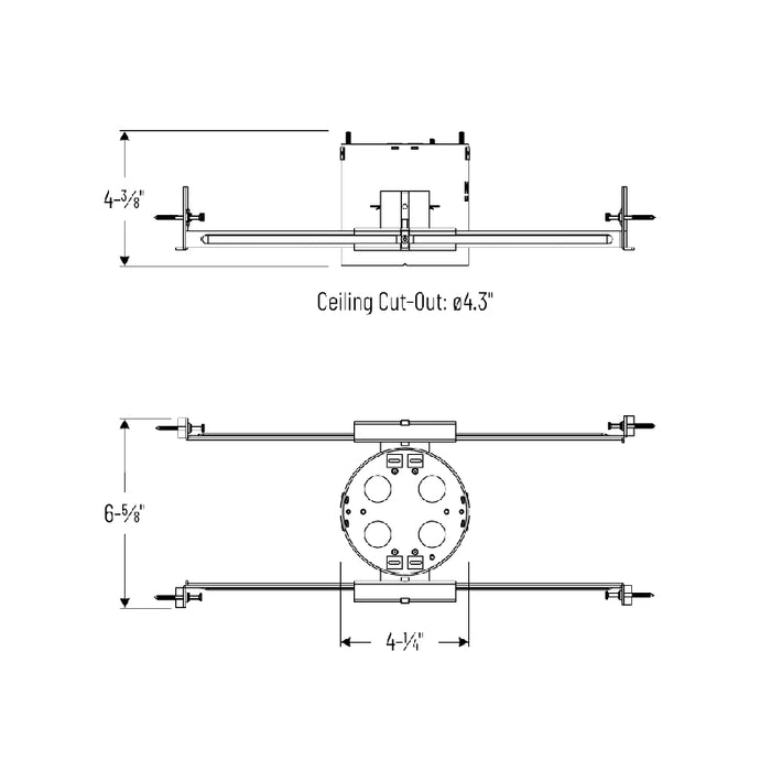 Nora NFJB-R4 4" LED Fire Rated IC Air-Tight Junction Box Housing