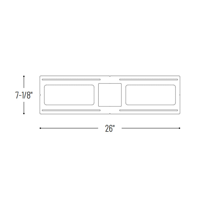 Nora NFP-S425 New Construction Plate for 4" FLIN Square LED Recessed Series