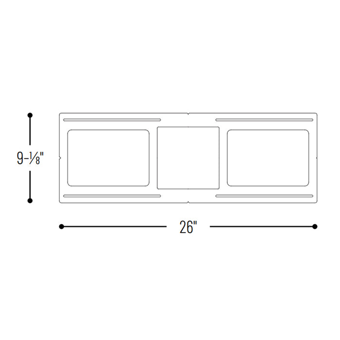 Nora NFP-S625 New Construction Plate for 6" FLIN Square LED Recessed Series