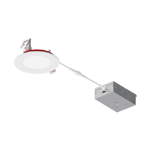 Nora NFRC-R4W1 4" 12W Fire Rated Can-less Flat LED Downlight, 5CCT Selectable