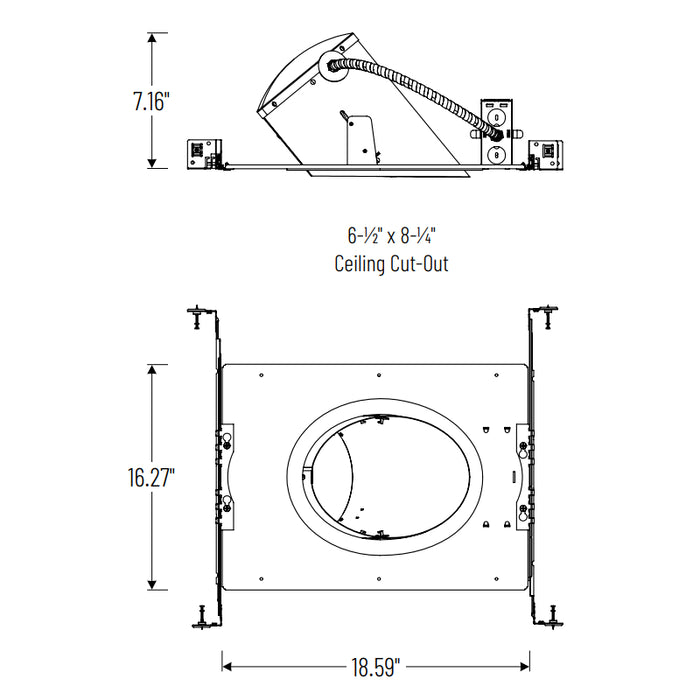 Nora NHIC-928LMRAT 6" Super Sloped IC Air-Tight LED Dedicated Housing