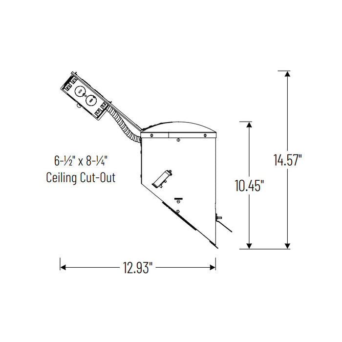 Nora NHRIC-928QAT 6" Super Sloped IC Air-Tight Line Voltage Remodel Housing