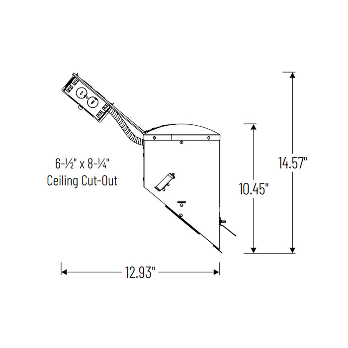 Nora NHRIC-928LMRAT 6" Super Sloped IC Air-Tight LED Dedicated Remodel Housing