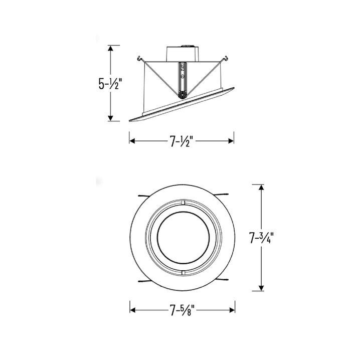 Nora NLRS-611L1TW 6" Sloped LED Retrofit Reflector