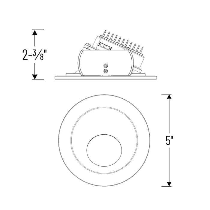 Nora NOXAC-4RWTW 4" AC Onyx Round Wall Wash LED Retrofit, 5CCT Selectable
