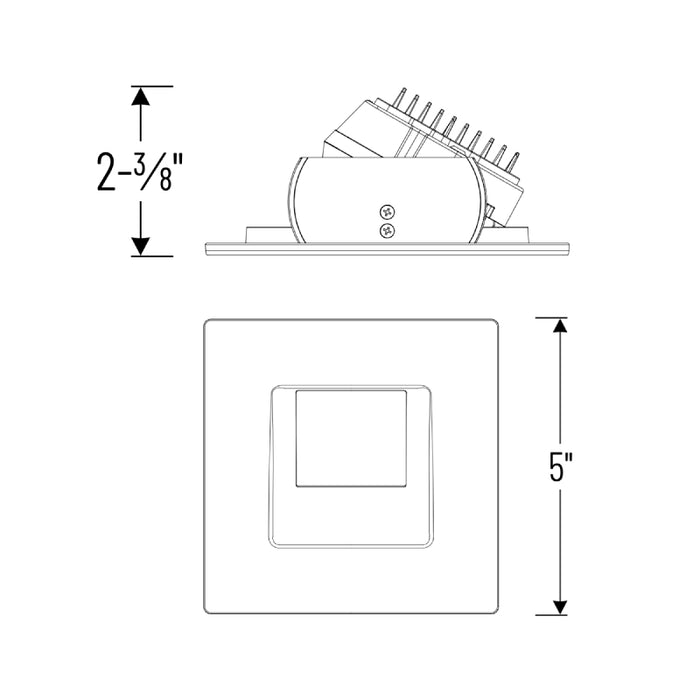 Nora NOXAC-4SWTW 4" AC Onyx Square Wall Wash LED Retrofit, 5CCT Selectable