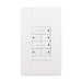 nLight NPODMA 2P DX Wired Wall Switch, 2 Channels, On/off + Raise/Lower Control - White