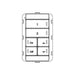 nLight NPODMA 2S DX Wired Wall Switch, 2 Scene Control (2 Buttons), On/Off + Raise/Lower Dimming, White