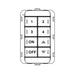 nLight NPODMA 4P DX Wired Wall Switch, 4 Channels, On/off + Raise/Lower Control, White