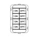 nLight NPODMA 4P Wired Wall Switch, 4 Channels, White