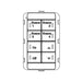 nLight NPODMA 4S DX Wired Wall Switch, 4 Scene Control (4 buttons), On/off + Raise/Lower Control, White