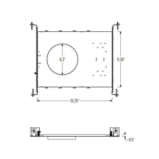 Nora NQZ-6R-F New Construction Frame-in with Collar for 6" Can-less Downlights
