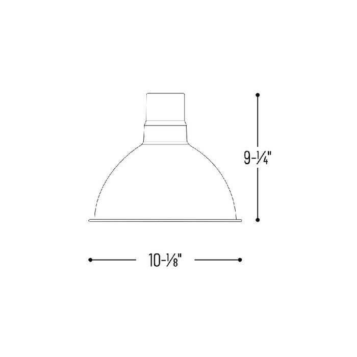 Nora NRLM-10 10" 36W LED RLM Shade, Stem Mount
