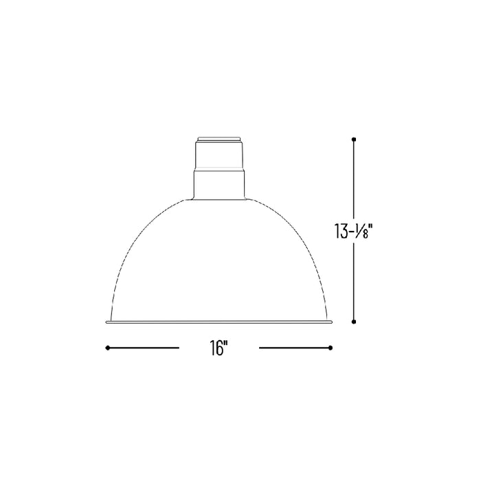 Nora NRLM-16 16" 27W LED RLM Shade, Cable Mount