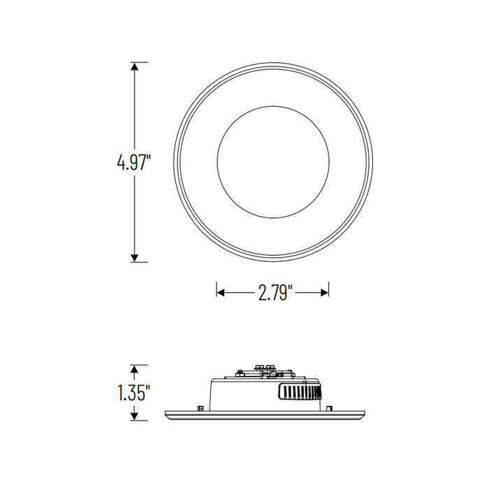 Nora NSLIM-4RL1TW 4" Slim LED Surface Mount, CCT Selectable -24 Pack