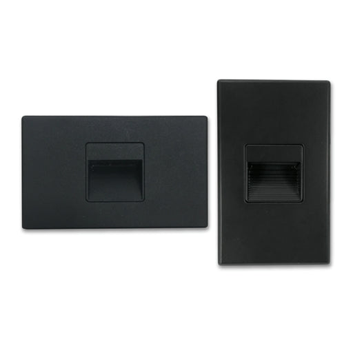 Nora NSW-720 Ari LED Step Light with Interchangeable Face Plate - Black