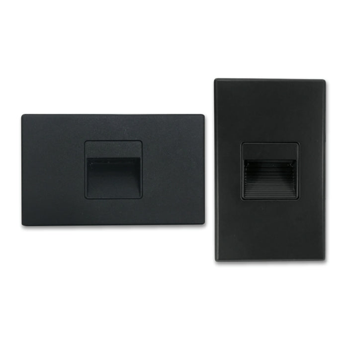 Nora NSW-720 Ari LED Step Light with Interchangeable Face Plate - Black