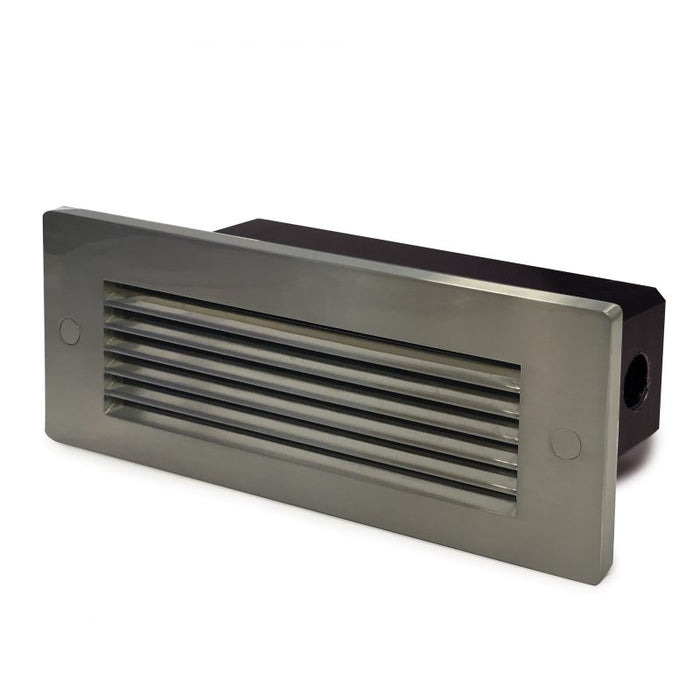 Nora NSW-841 Brick Dimmable LED Brick Step Light with Horizontal Louver Face Plate, 3000K