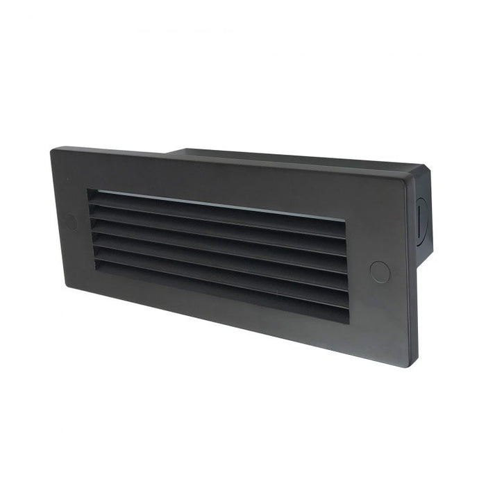 Nora NSW-841 Brick Dimmable LED Brick Step Light with Horizontal Louver Face Plate, 3000K