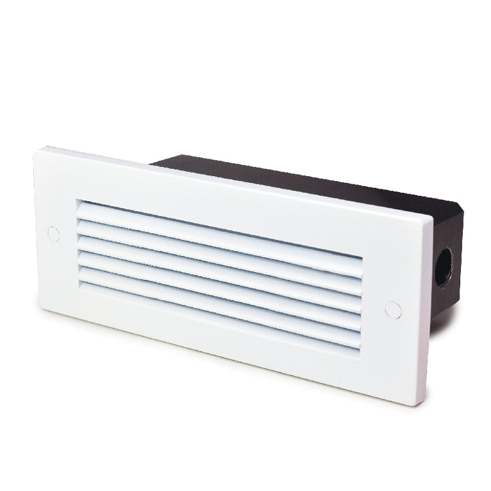 Nora NSW-841 Brick Dimmable LED Brick Step Light with Horizontal Louver Face Plate, 3000K