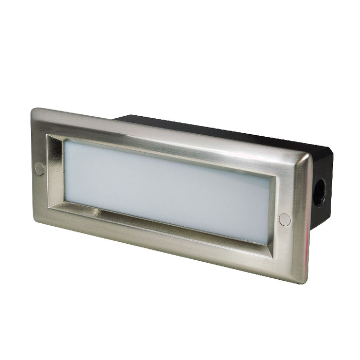 Nora NSW-842 Brick Dimmable LED Step Light with Lens Face Plate, 3000K