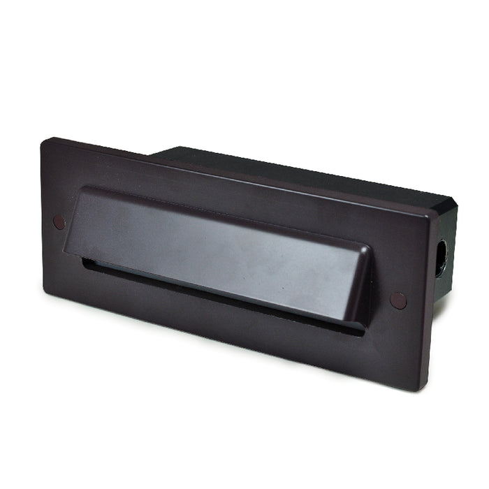 Nora NSW-843 Brick Dimmable LED Step Light with Horizontal Shroud Face Plate, 3000K